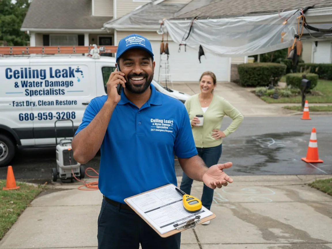 Ceiling Leak Cleanup Hitchita, OK FAQs